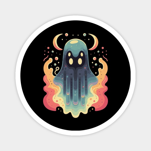 Cute Ghost illustration Magnet by Word and Saying